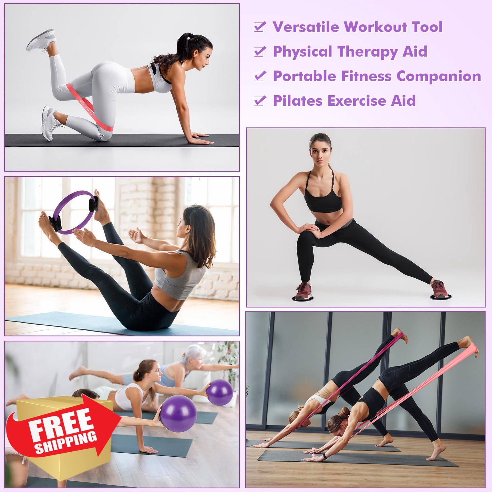 Goocrun Pilates Ring Purple Basic