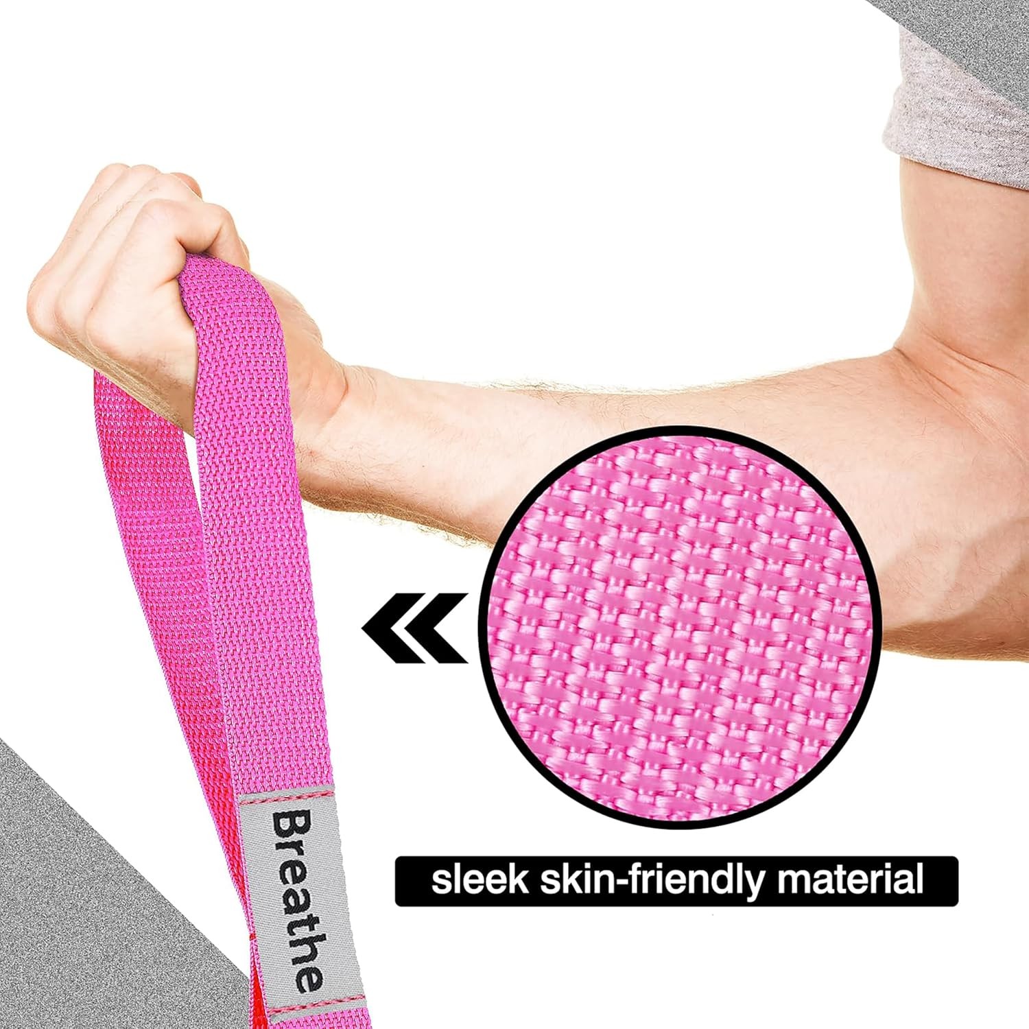 Stretching Strap Yoga Strap with 10 Loops, Non-Elastic Stretch Band for Physical