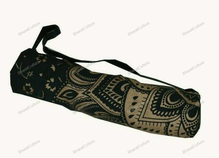 Black Gold Color Handmade Cotton Mandala Hippie Ombre Portable Leader Look Bag