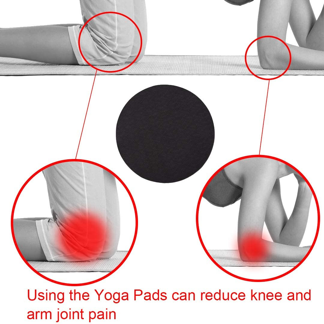 2 Pack Thick Round EVA Foam Yoga Knee Pad Elbow Fitness Anti-Slip Mat Durable