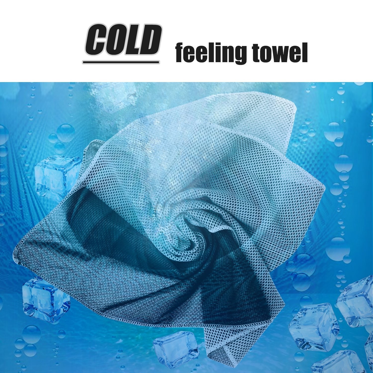 Biange Cooling Towels (40&Prime;x 12&Prime;, Pack of 10) for Neck and Face, Cold Towel fo…