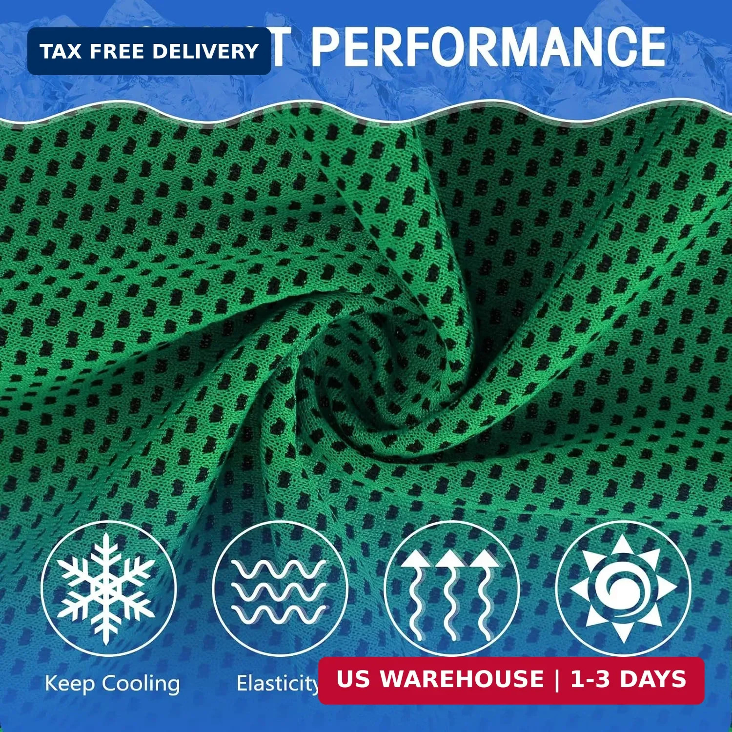 Hosuly 50 Pack Cooling Towels, 40&Prime;x12&Prime; Yoga Towels Ice Breathable Soft Chilly Sw