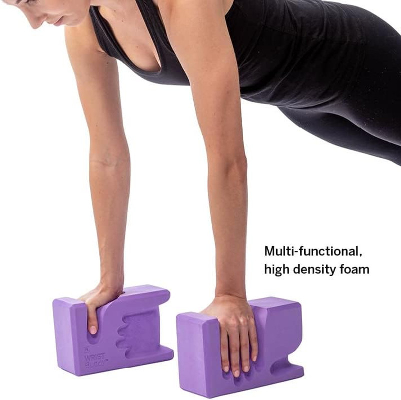 Bloques yoga 2 pzs (Izq + Der) EVA ergonomicos alivio muneca agarre doctor