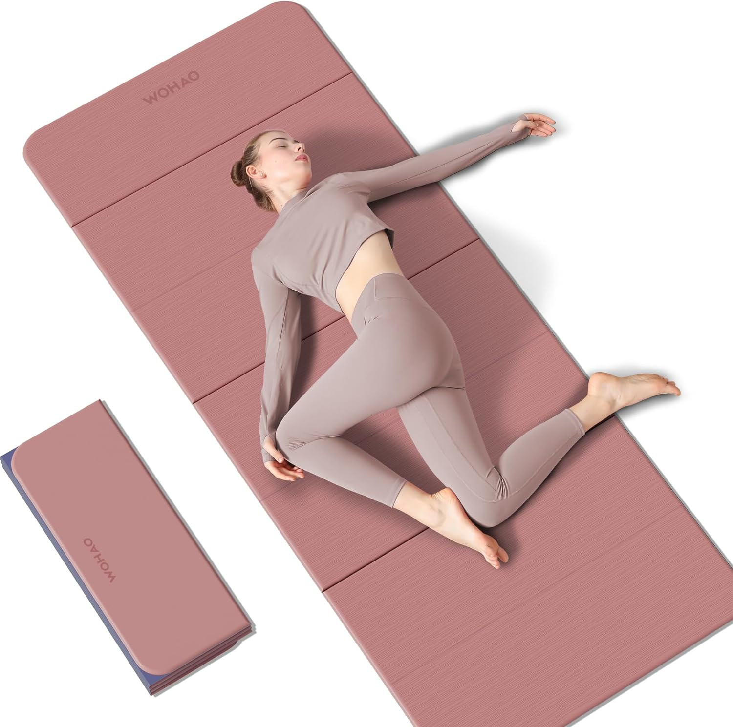 7-Fold Yoga Mat 70&Prime;X24&Prime; – 1/2 Inch Thick Folding Exercise Mat, Compact Non-Slip