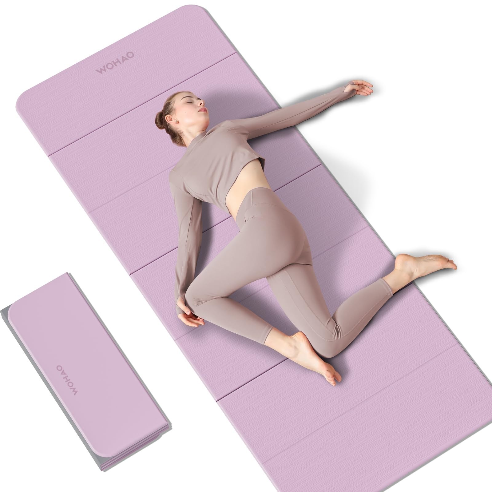 7-Fold Yoga Mat 70&Prime;x24&Prime; – 1/2 Inch Thick Folding Exercise Mat, Compact Non-Sl…