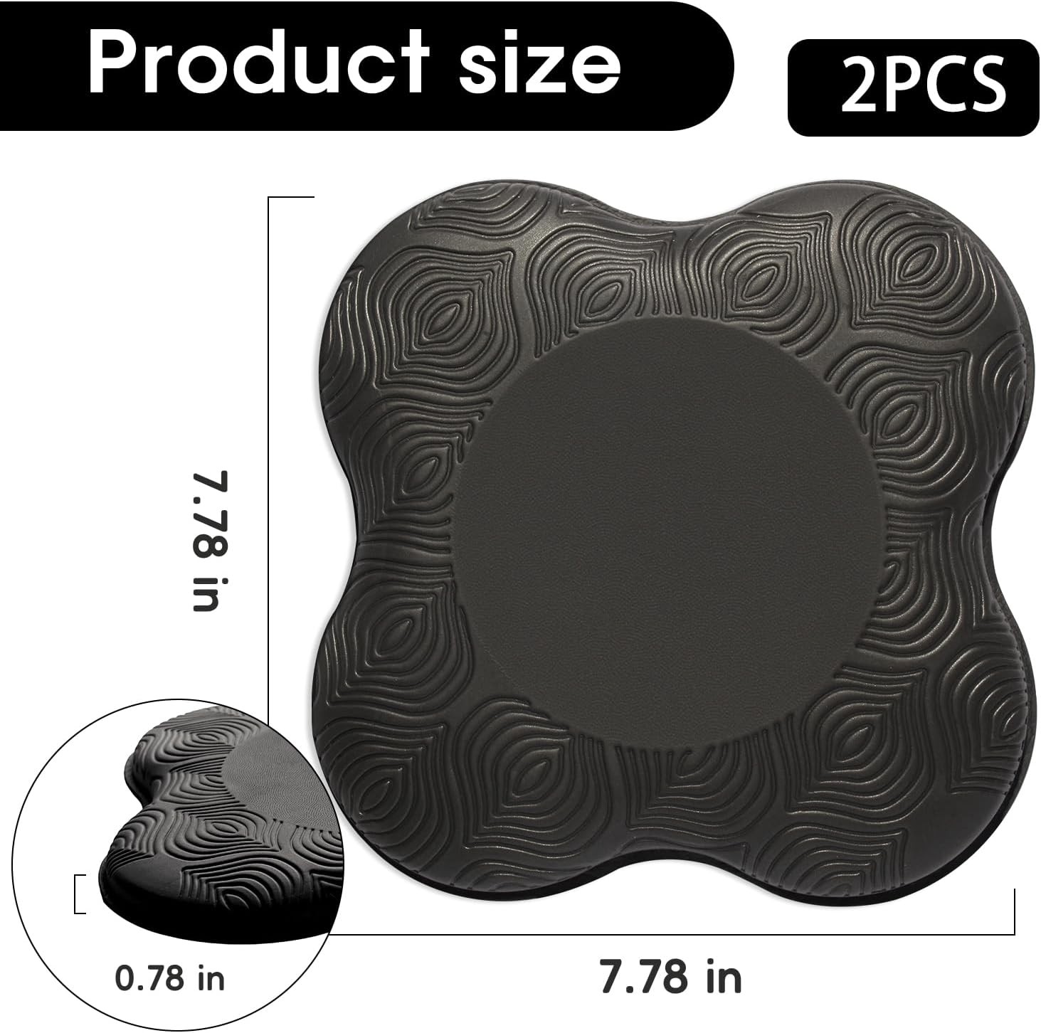 2 Pack Yoga Knee Pads Mat Set – Extra Thick Foam Kneeling Pad Cushion for Knees,