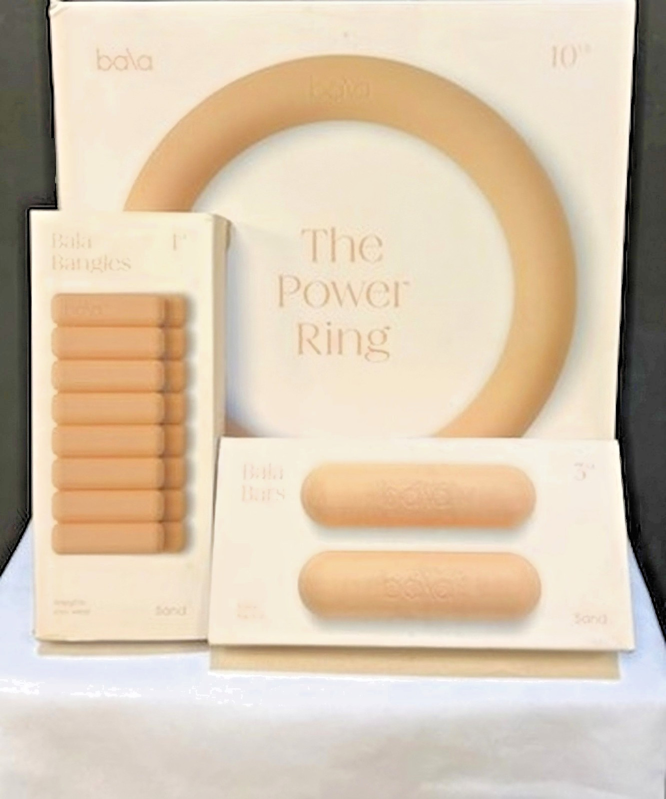 BALA Deluxe Home Gym in SAND Bangles, Power Ring, Bars New