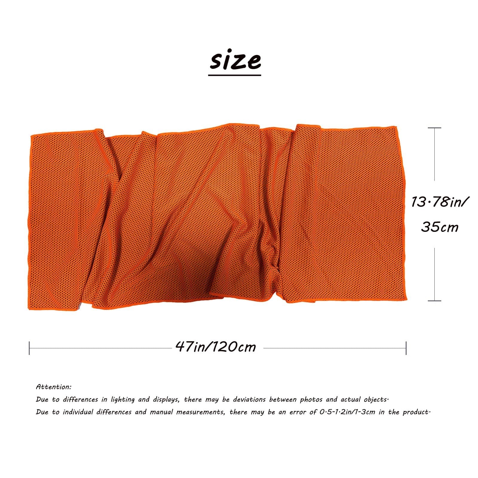 5 Pack Cooling Towel 47&Prime;x13.78&Prime;(120x35cm) Microfiber, Soft Breathable Chilly …
