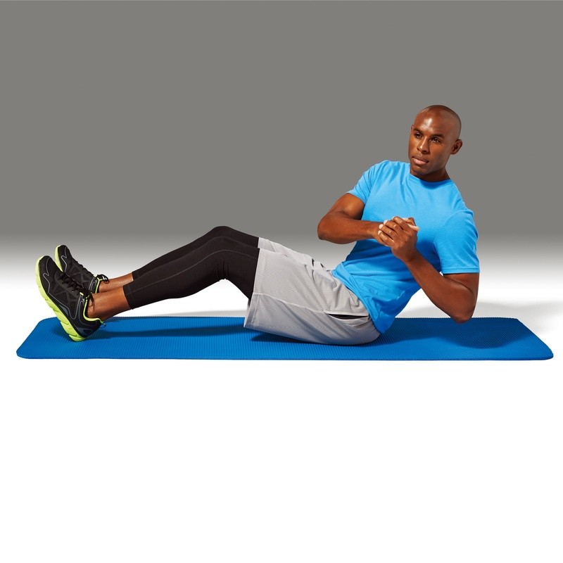 Two Tone Fitness Mat NBR Foam Extra Thick Carry Strap Slip Resistant Yoga New