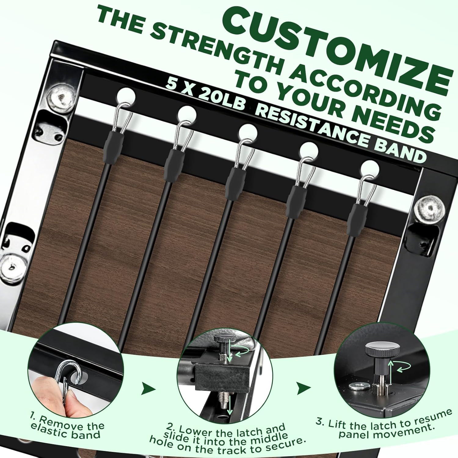 Foldable Pilates Board Set – 7-in-1 Home Reformer with Bar & Resistance Bands