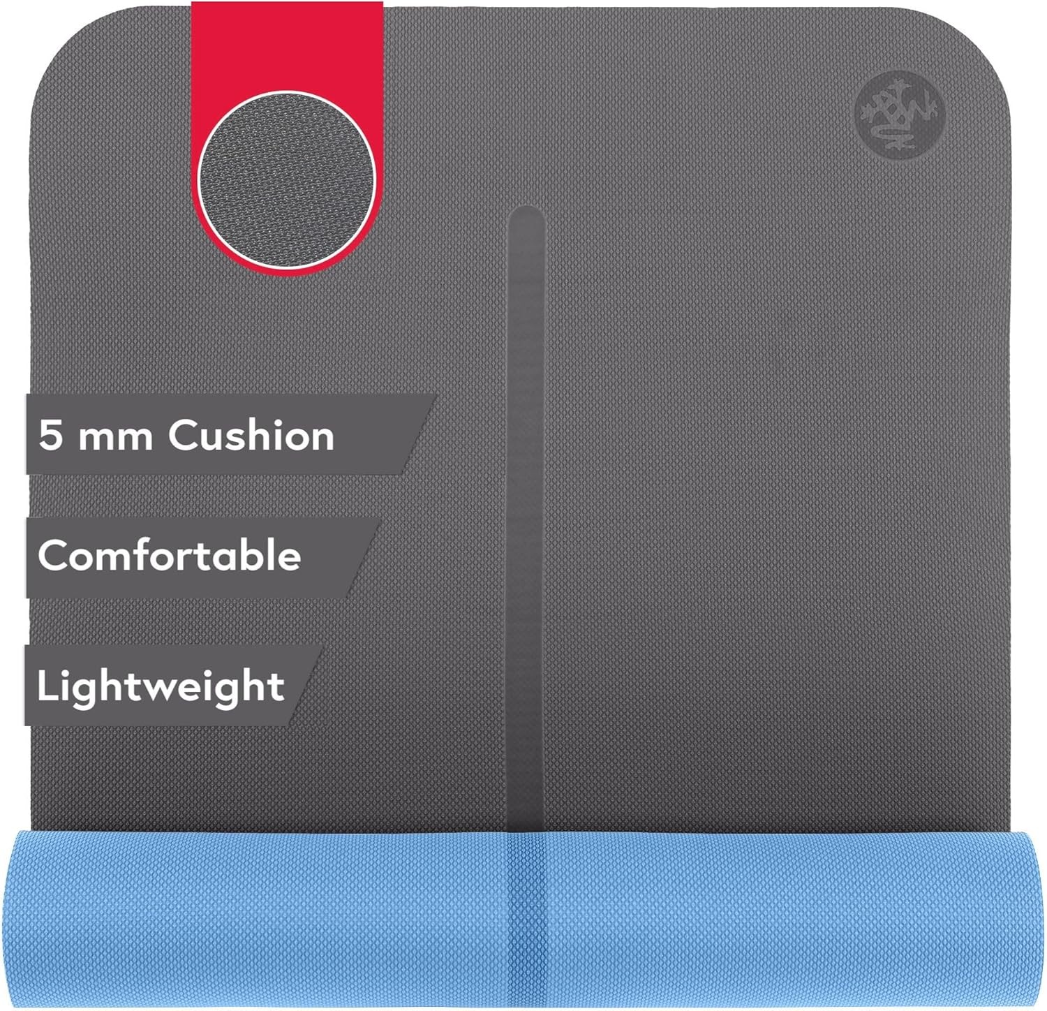 Manduka Begin Yoga Mat 68&Prime; – 5mm Cushioning | Comfortable, Lightweight & Reversi