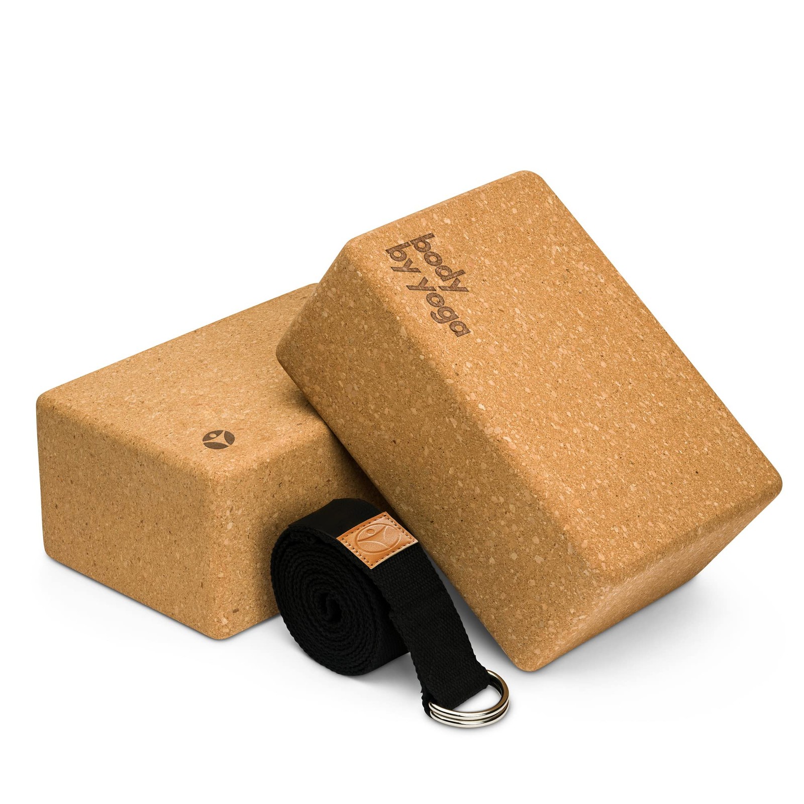 Cork Yoga Blocks 2 Pack – High Density Non Slip with Select Cork Grain for Ch…