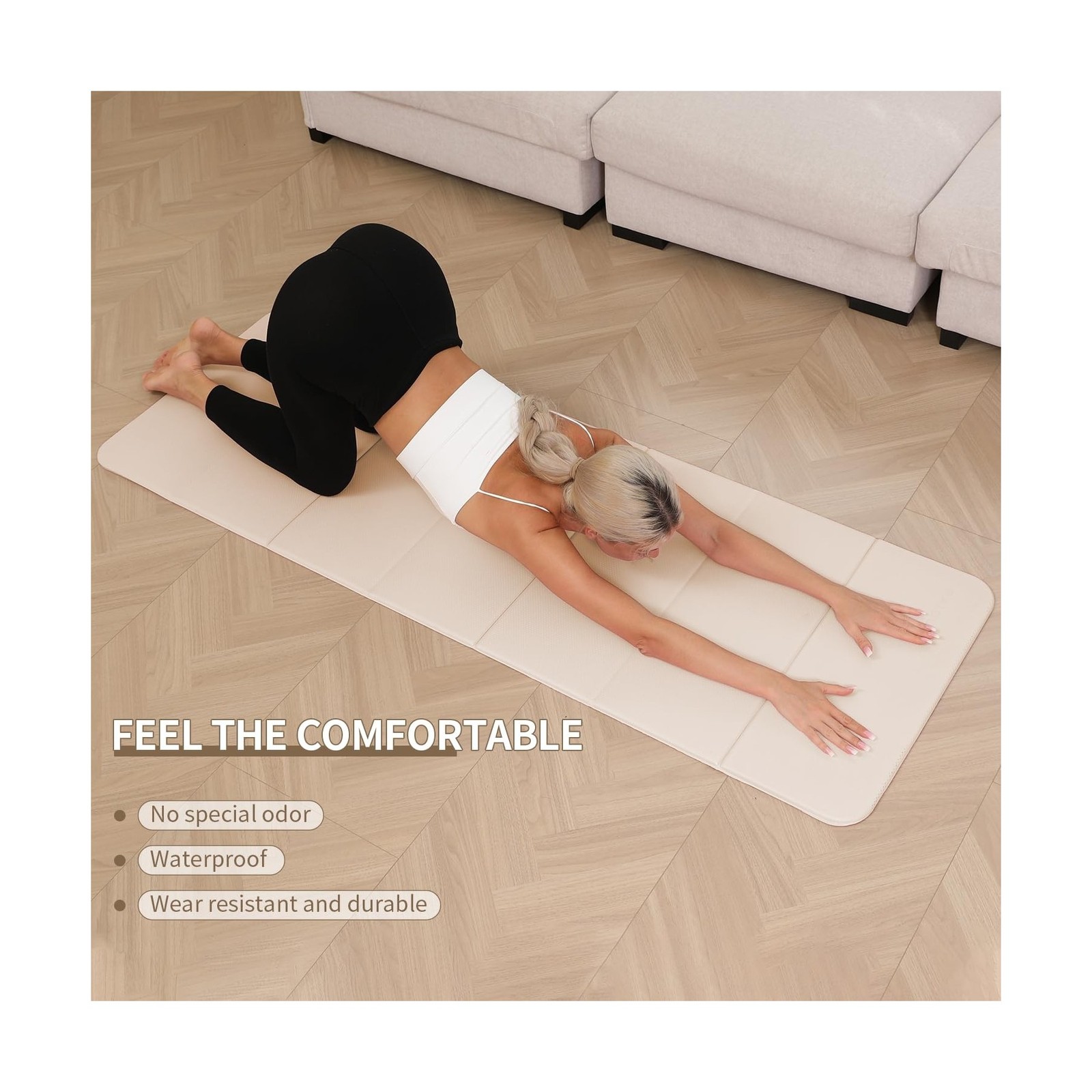 PAIDU Foldable Yoga Mat – 10mm Extra Thick, 75&Prime;26&Prime; Non-Slip Exercis… Fast Ship