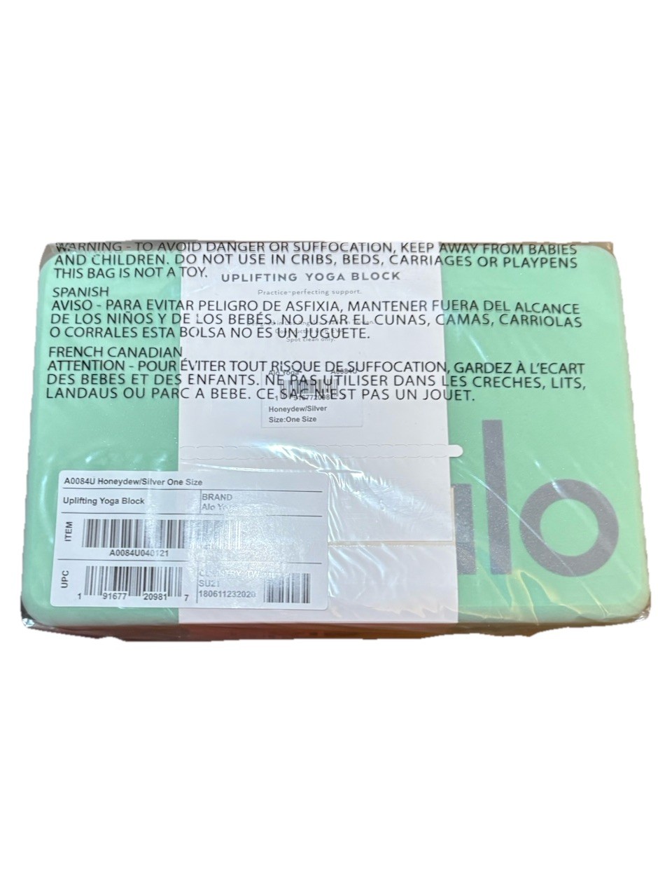 NWT Alo Yoga Block (SOLD OUT) Honeydew/ Silver
