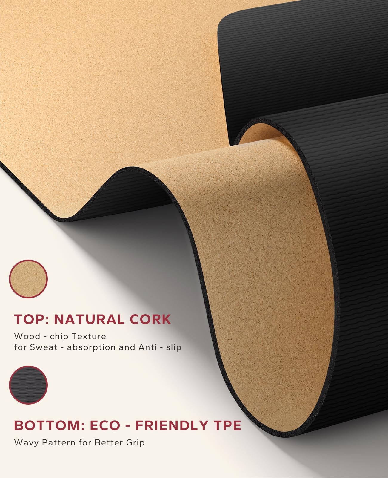 Large Cork Yoga Mat – 72&Prime;x36&Prime; Wide Non-Slip for Home Workout, Yoga, Pilates &…