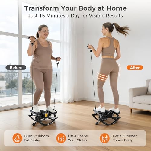 Rock Stepper Side to Side, Rocking Stepper with Lateral Motion, Compact black