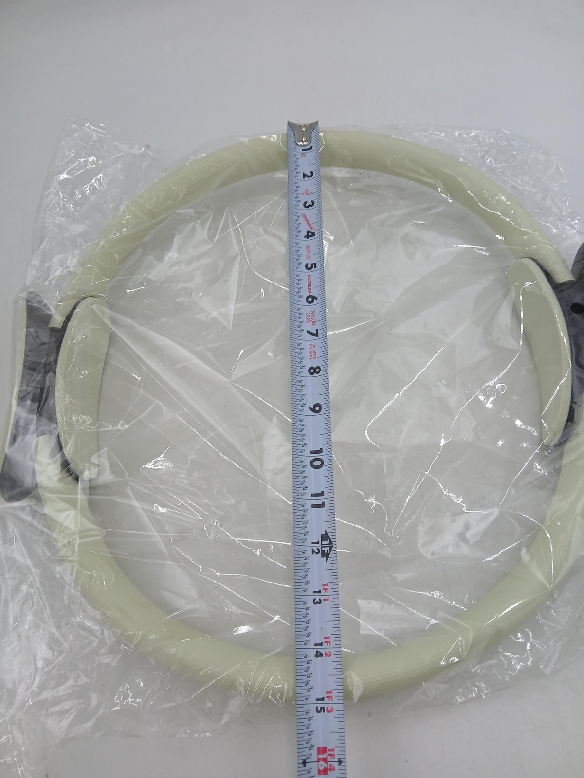 Flo Pilates Ring Yoga Gym Training Exercise Circle Beige EVA Foam Toning New