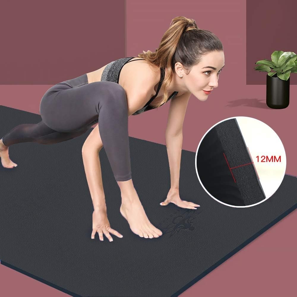 Comfortable Yoga Mat 72 Inch x 32 Inch Extra Thick TPE for Floor and Travel Use