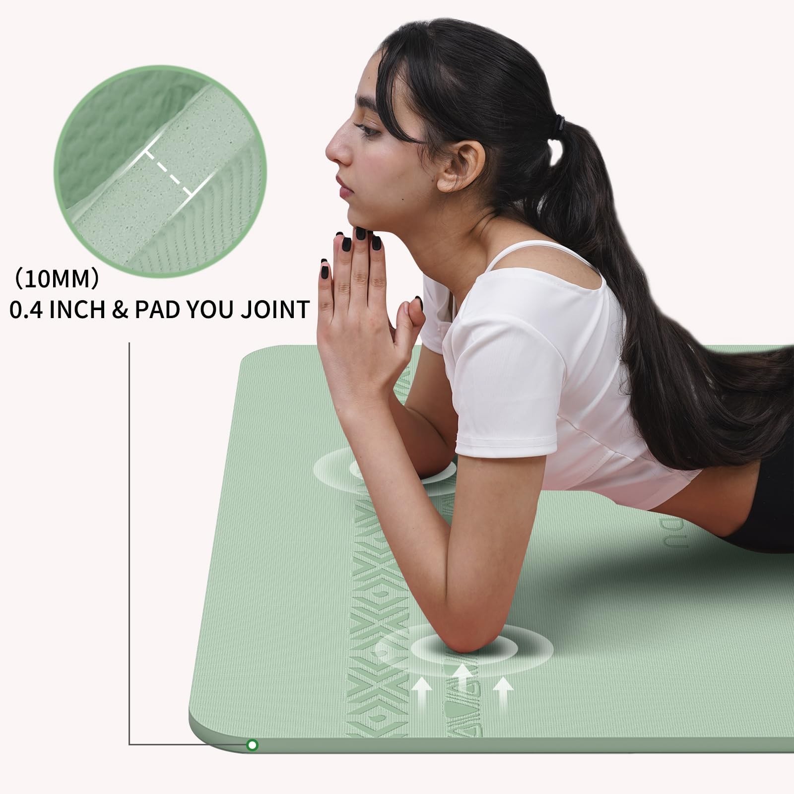 PAIDU Large Yoga Mat-72’x36’x0.4’ Extra Width ＆ Thick,C