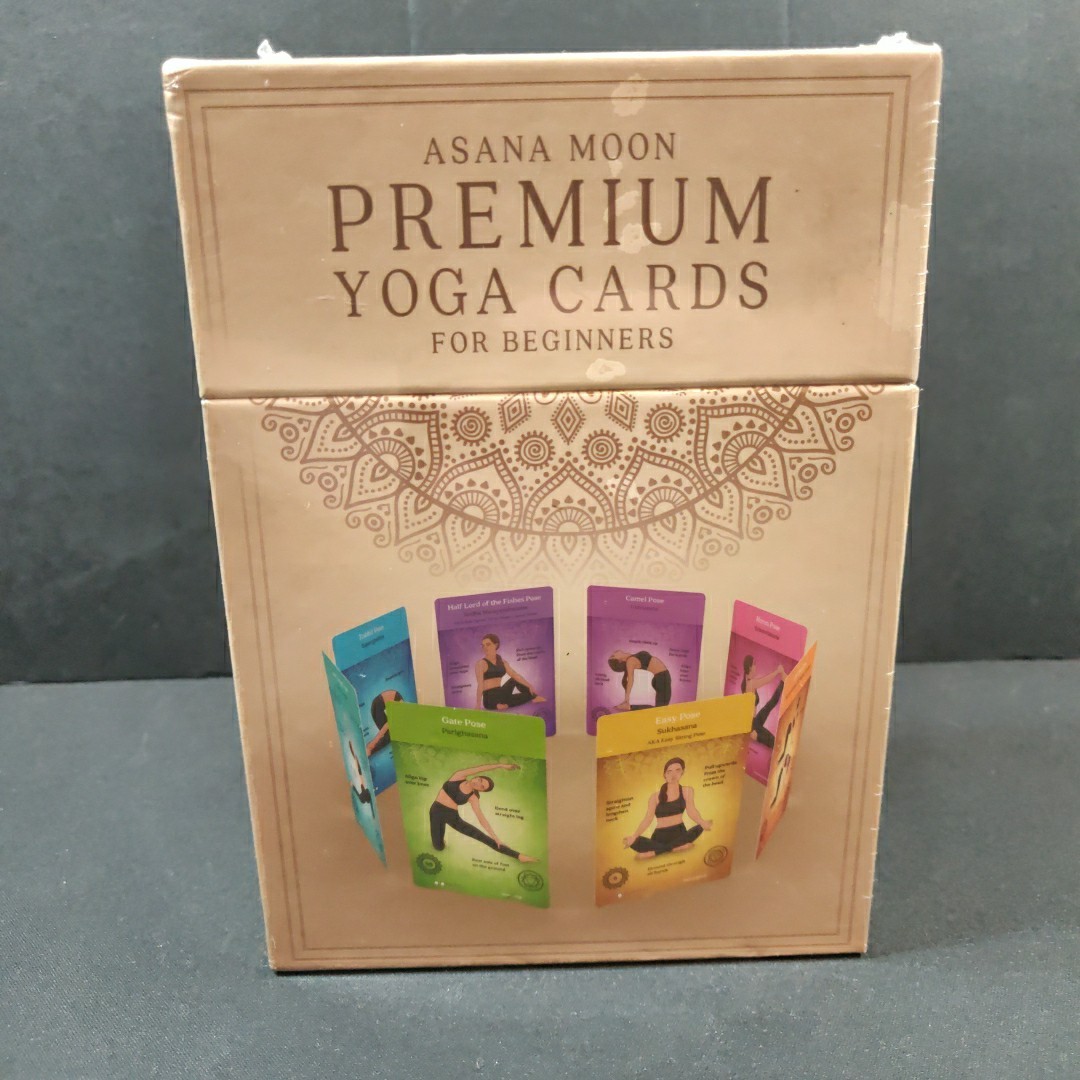 Premium Yoga Cards For Beginners– Deck with 62 Yoga Cards – New Sealed
