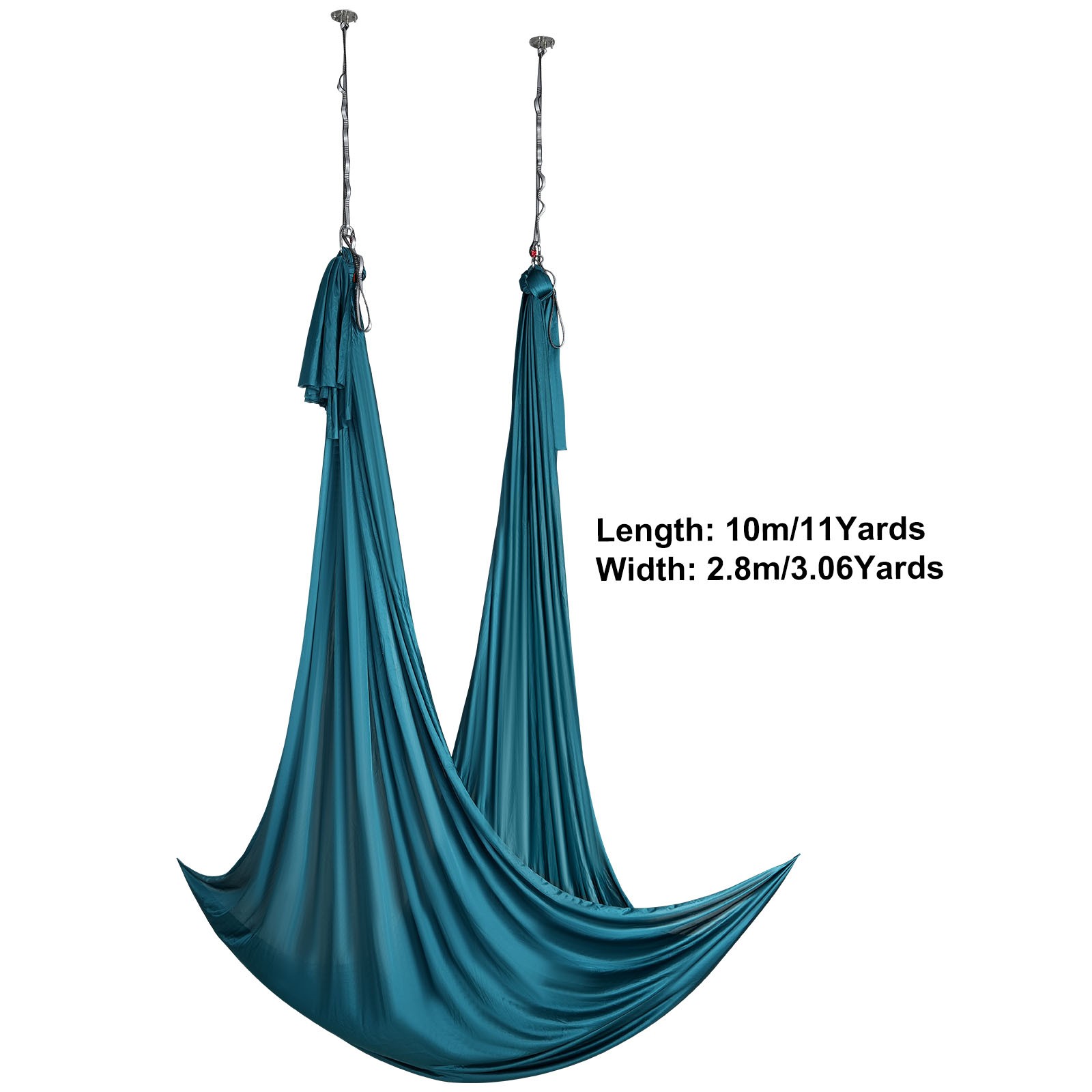 Uimoso Aerial Silk Yoga Swing Set 11 Yards Hammock Trapeze Inversion Fly Green
