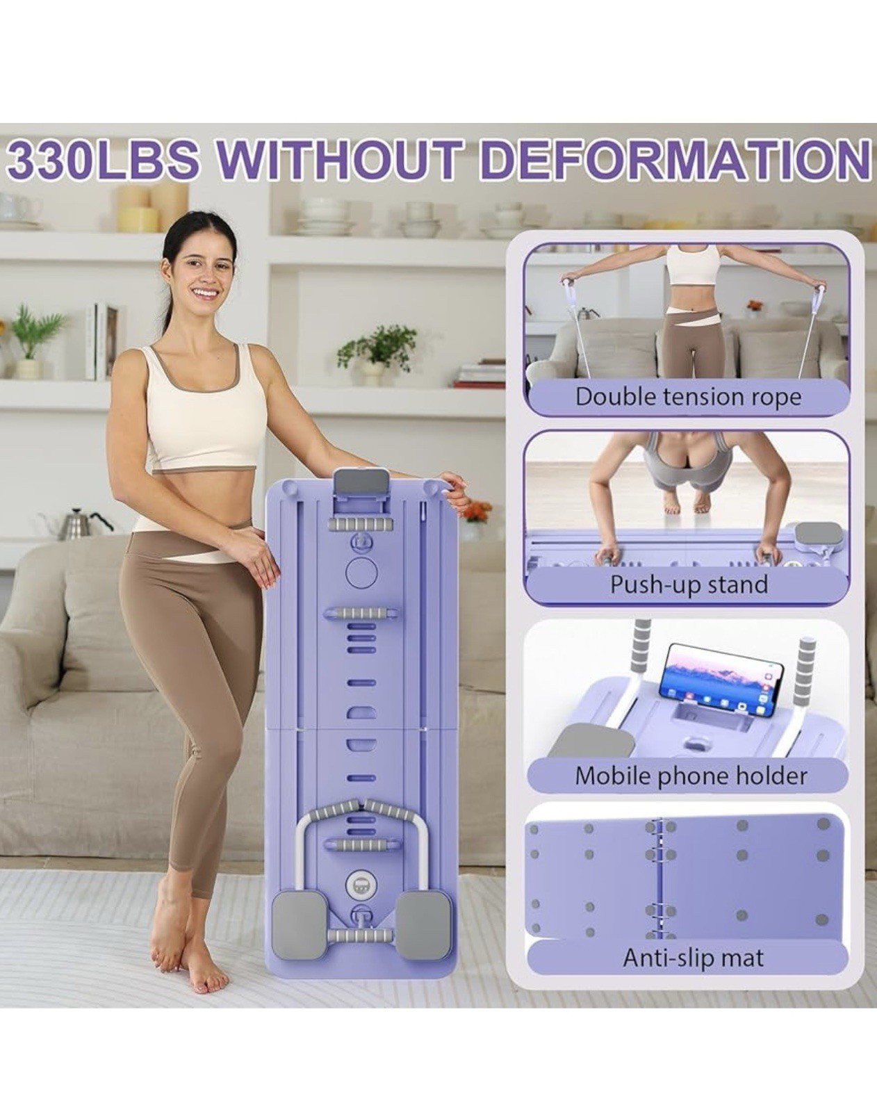 Pilates Reformer Board – Multifunctional Foldable Abdominal Board Core Trainer
