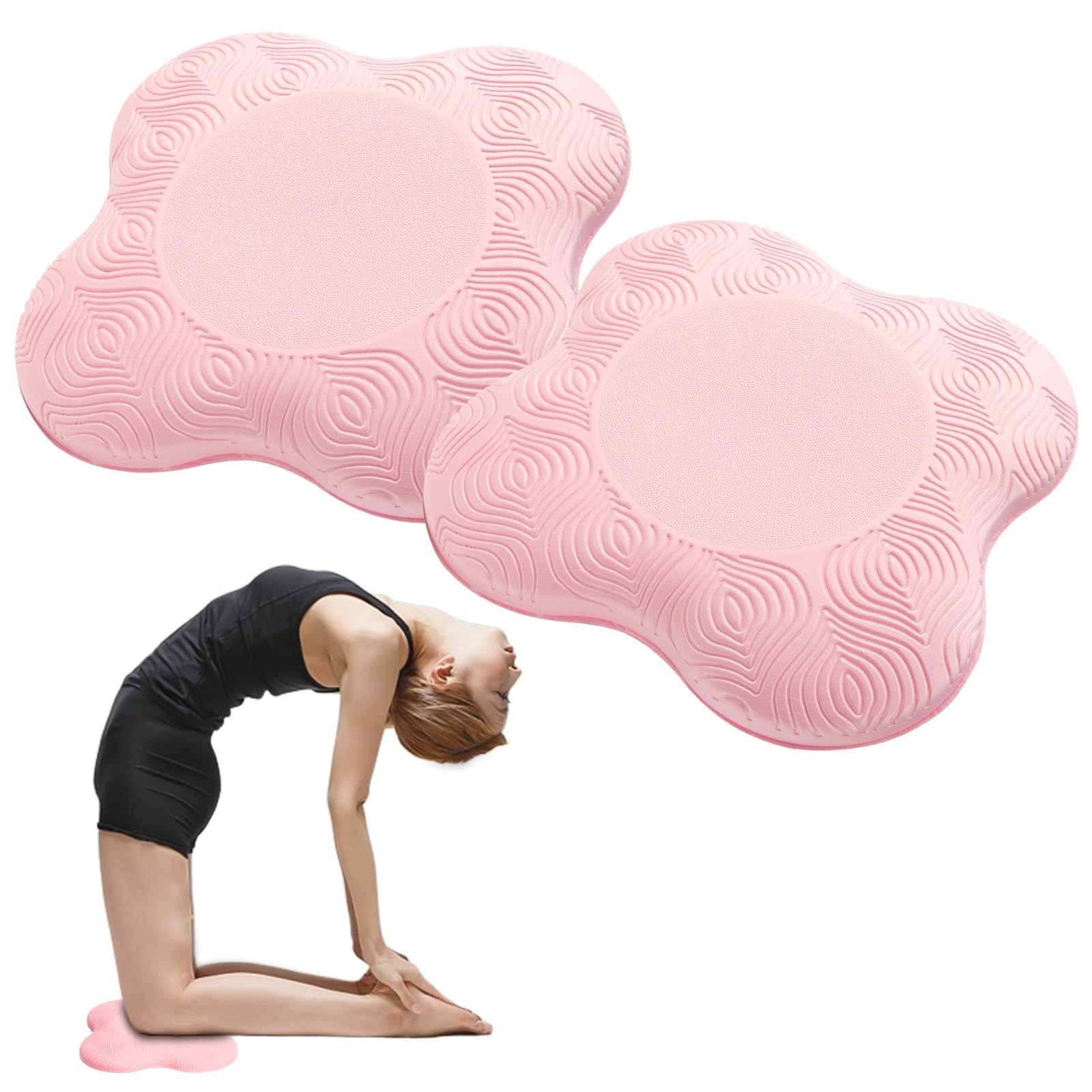 2 packs Yoga Knee Pad Mats Extra Thick for Knees Elbows Wrist Hands Head Foam…