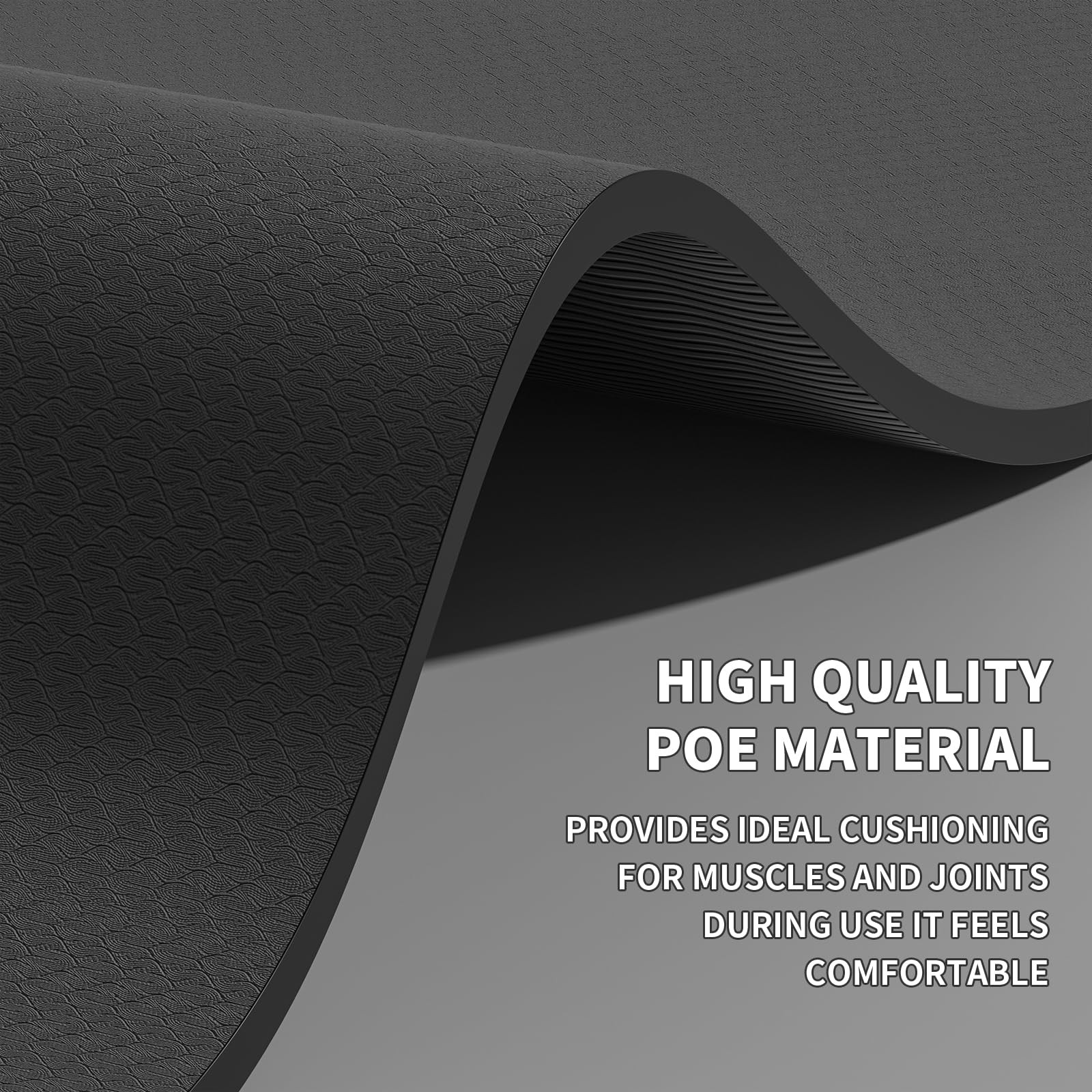 Large Yoga Mat (6&rsquo;x 4&prime;) – Extra Long and Wide Workout Mat for Men and , Non-S…
