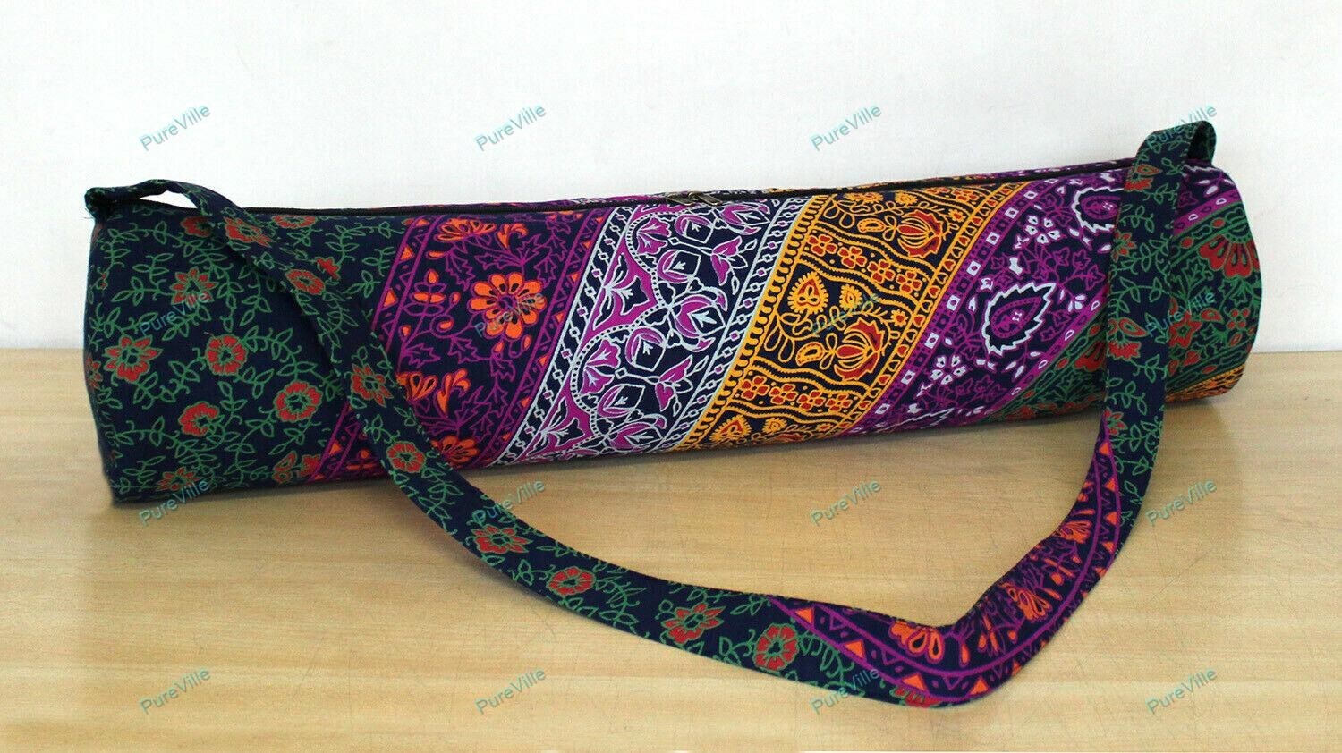 Indian Yoga Mat Carrier Bag Mandala Large Bags With Shoulder Strap Gift Bag