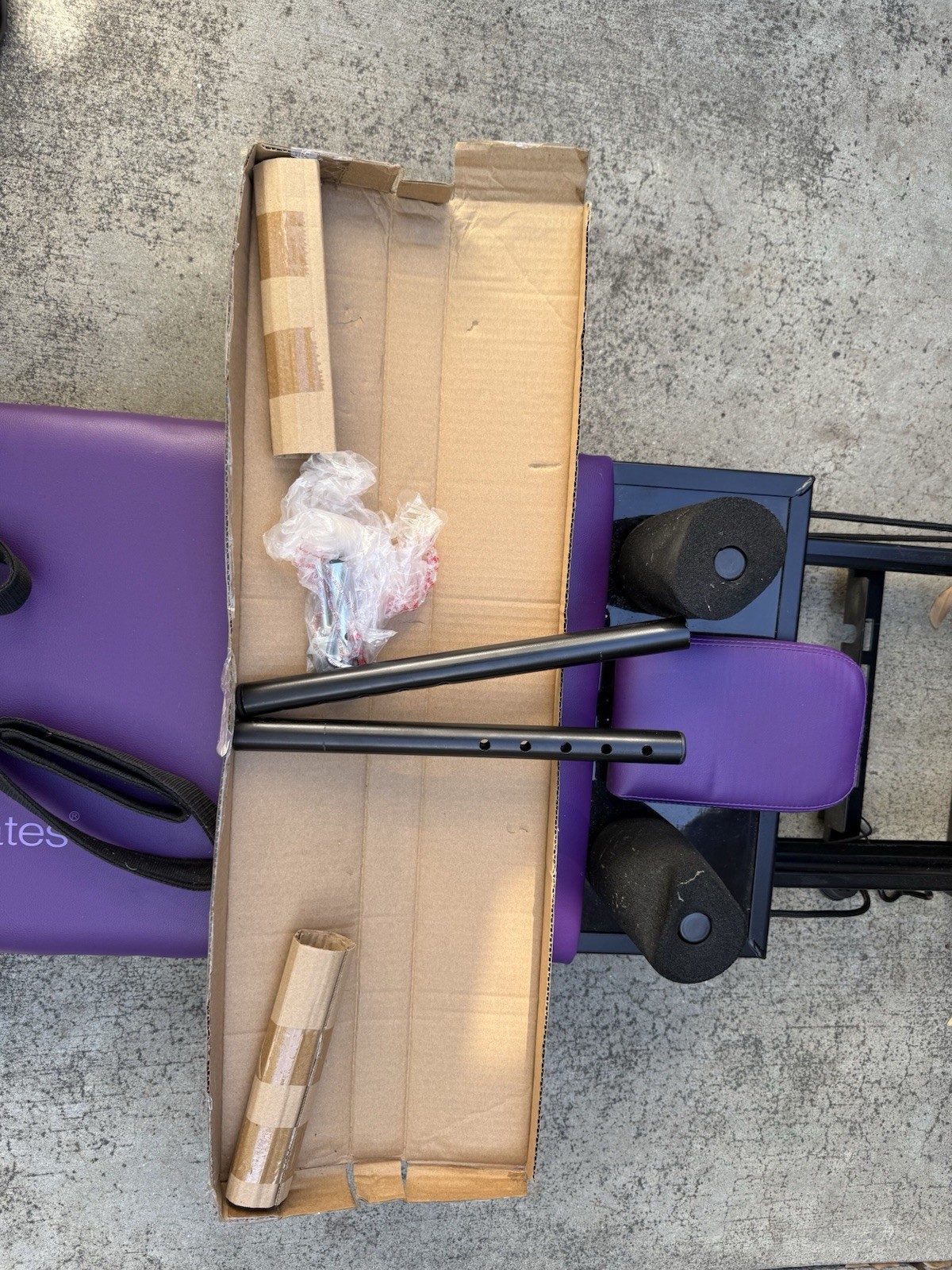 AeroPilates Purple Pilates Reformer with Rebounder and Foam Pad