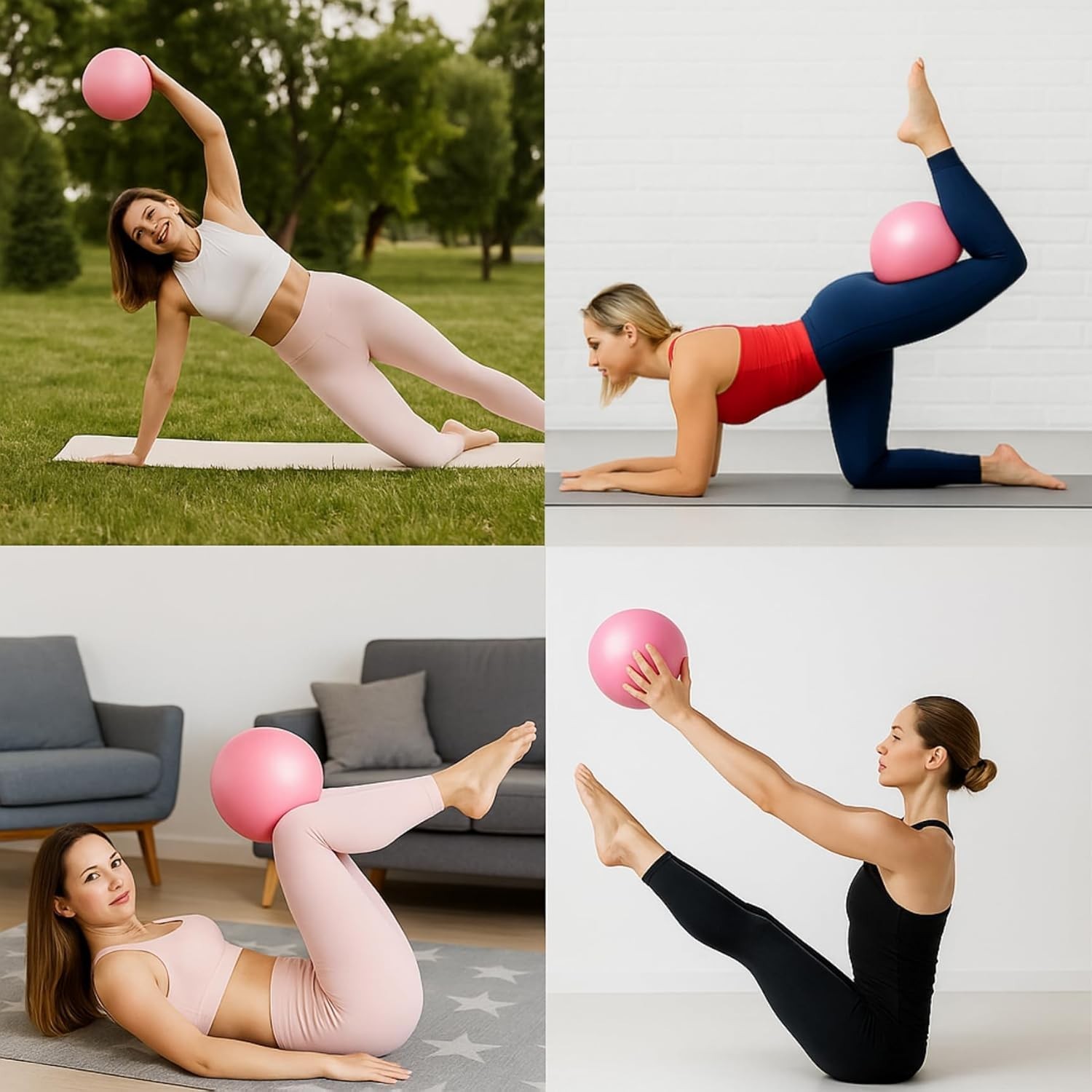 Pilates Ring Circle Set Home Workout Equipment Resistance Bands Exercise Ball