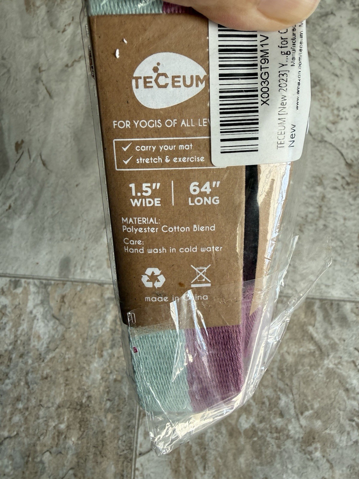 TECEUM Yoga Mat Strap Adjustable Mat Holder Sling
