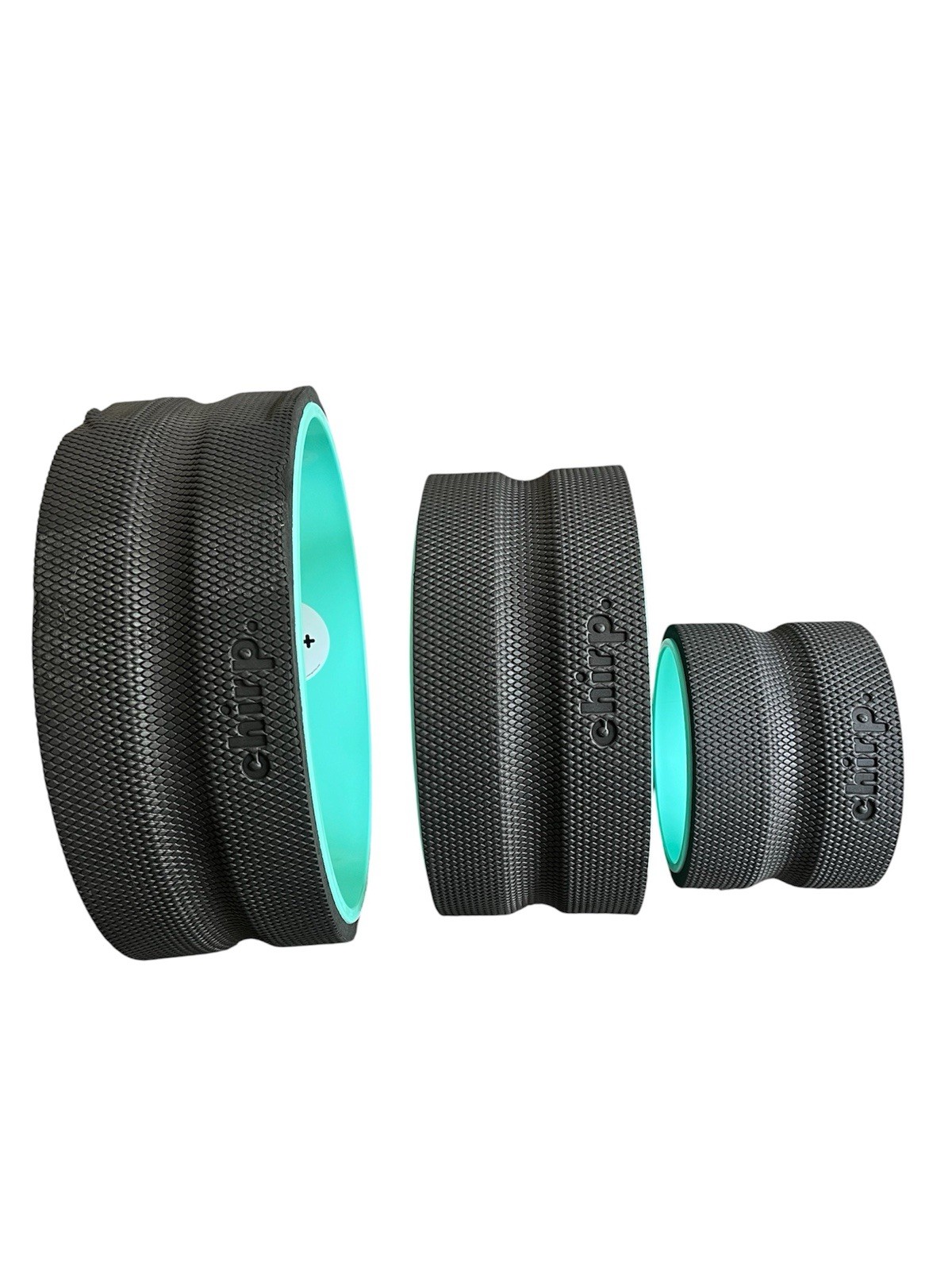 Chirp 3-Piece Yoga Wheel Set Black/Blue