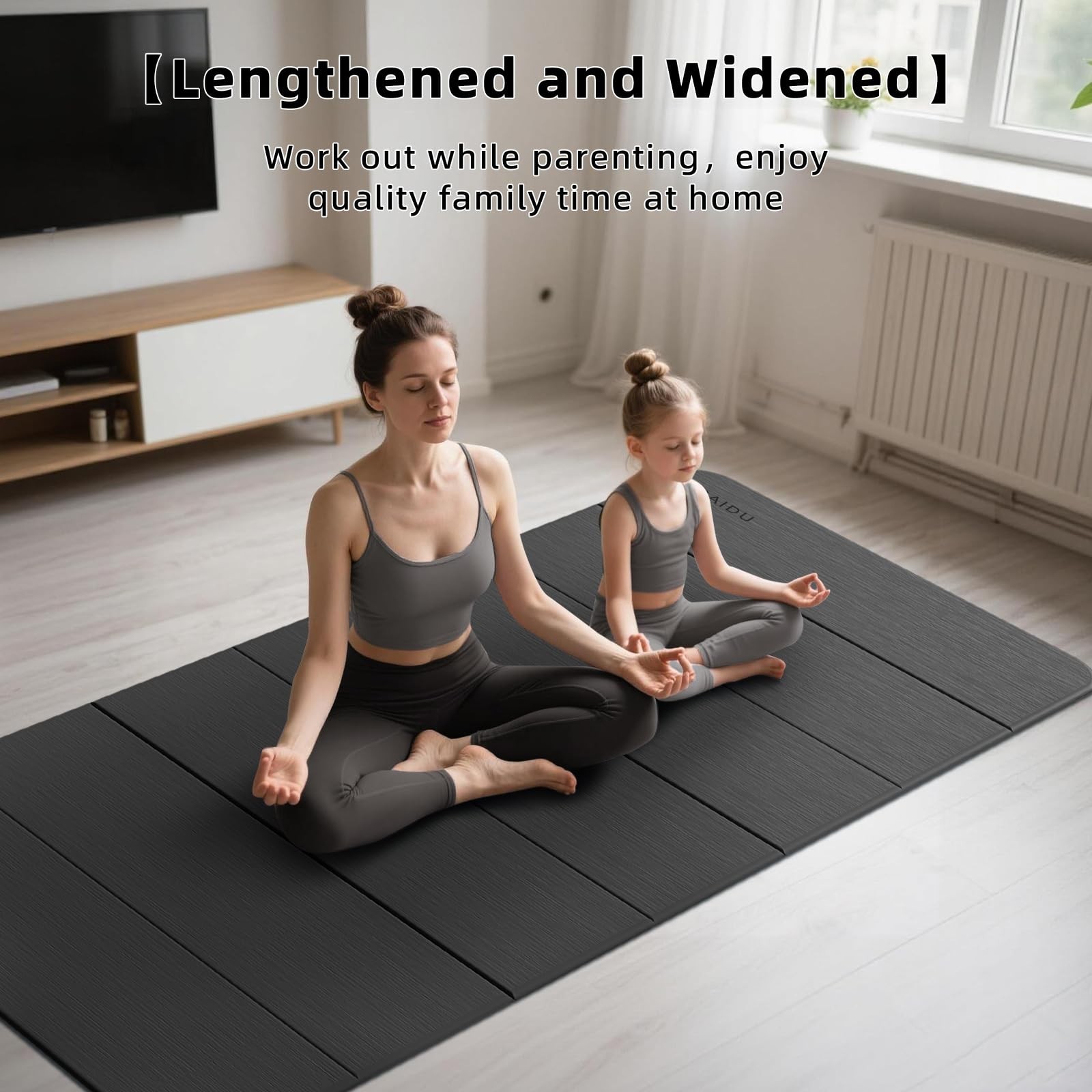 PAIDU Foldable Yoga Mat thick- 2/5&Prime; (10MM) TPE Non-Slip Design, Quick Foldᦁ