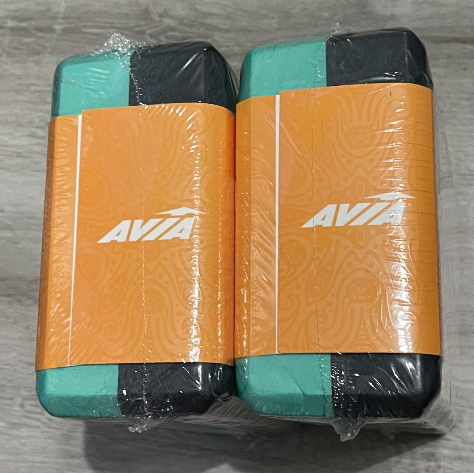 Avia Yoga Block Balance & Flexibility Black/Green 9X 6X 3&Prime; New X2