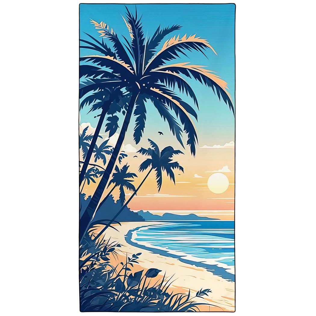 Rstick Quick-Dry Coconut Beach Towel 36&Prime;x72&Prime; Sand-Free Soft 36&Prime;x 72&Prime;,