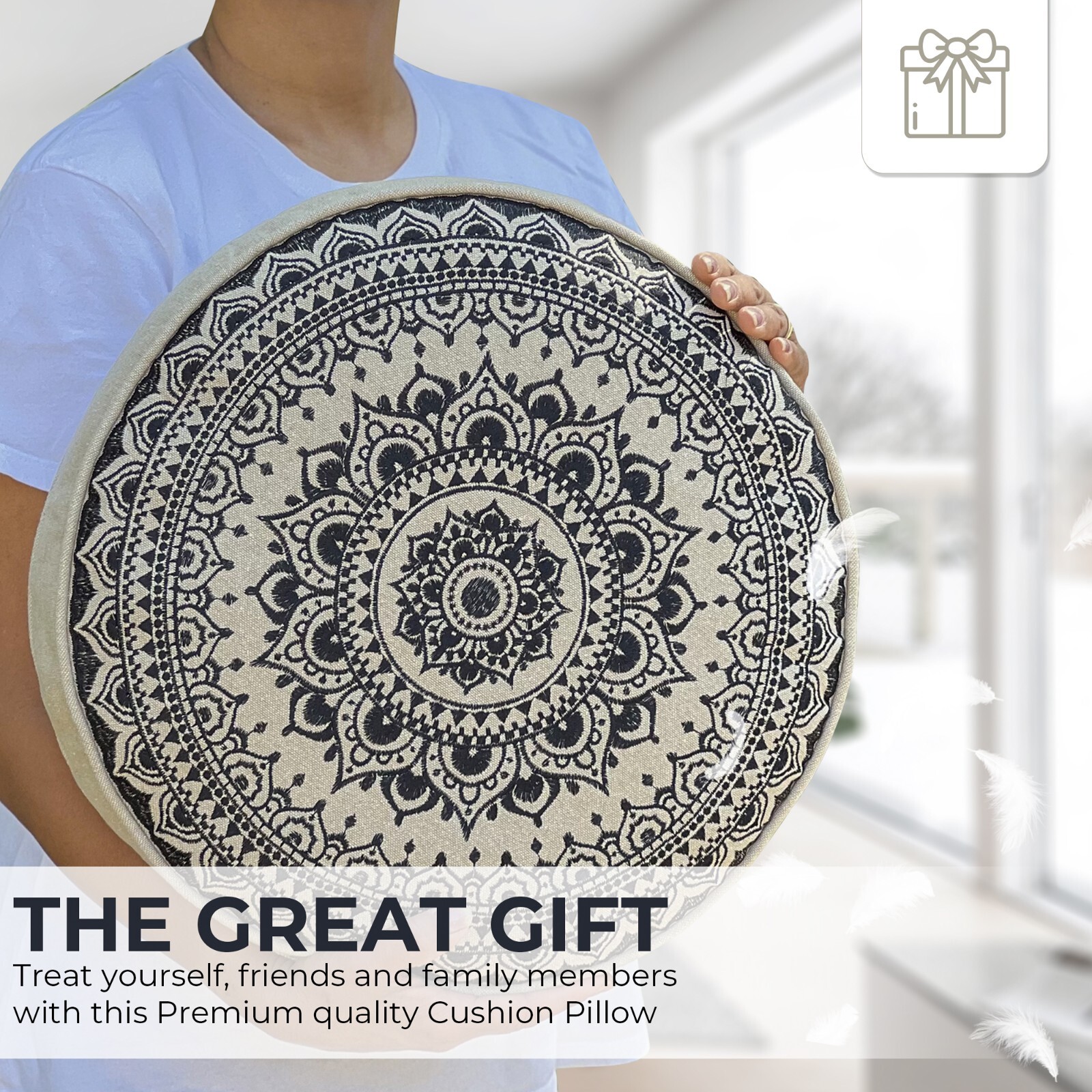Tibetan Meditation Cushion Traditional Pillow, Comfortable Floor Pillow, Large
