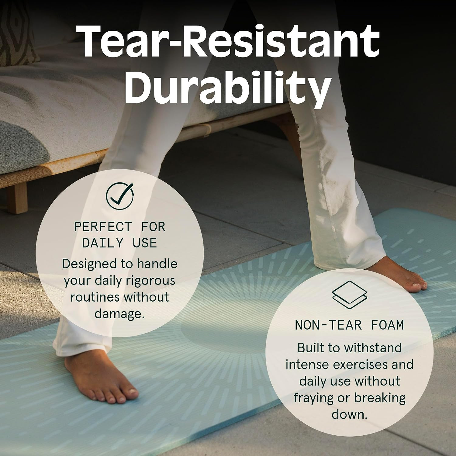 Solana Yoga Mat Thick 1/2In Non-Slip Workout Mat with Nylon Strap – 72X24In Exer