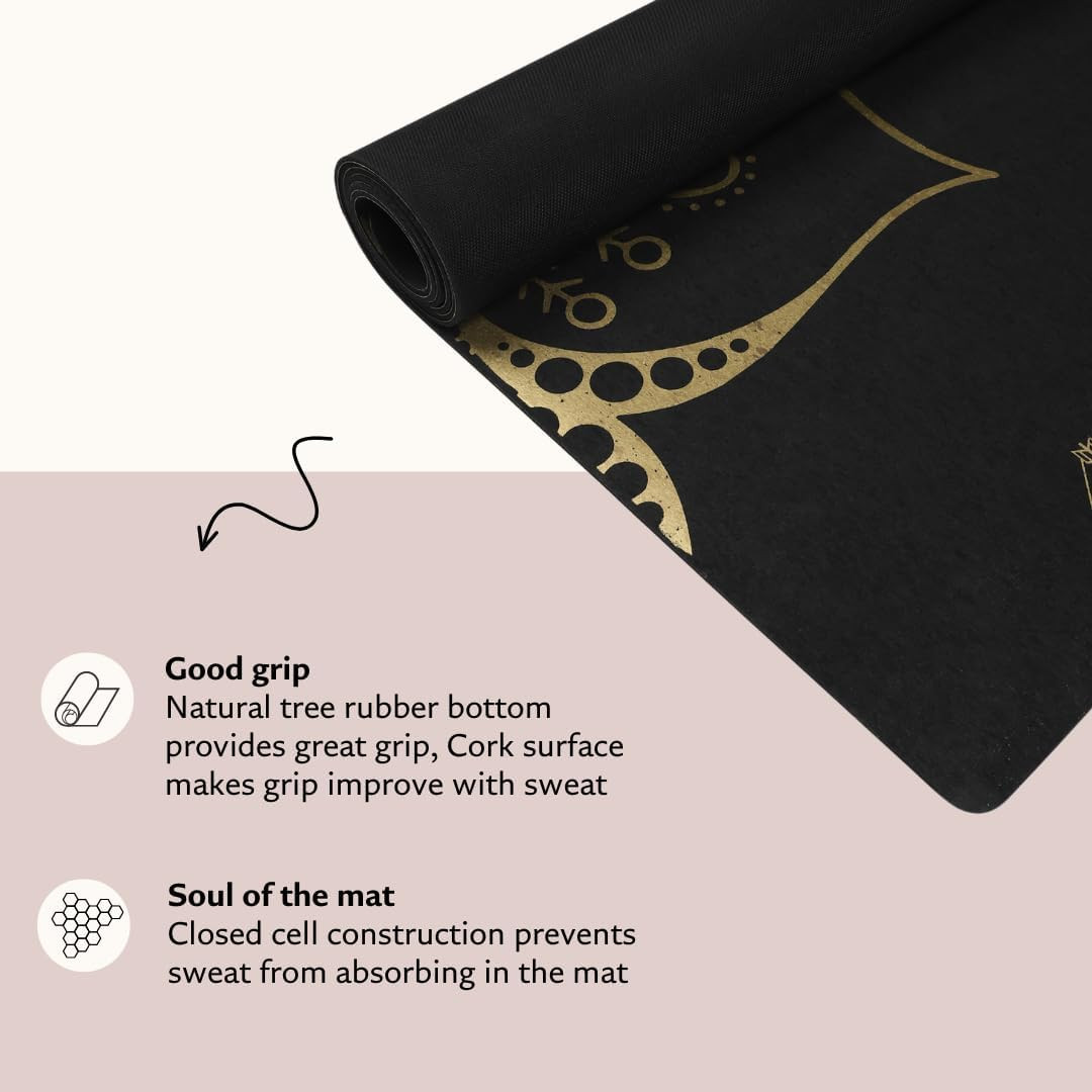 Cork Yoga Mat – Artist Designed, Premium Printed Eco-Friendly Non-Slip Mat, Grea