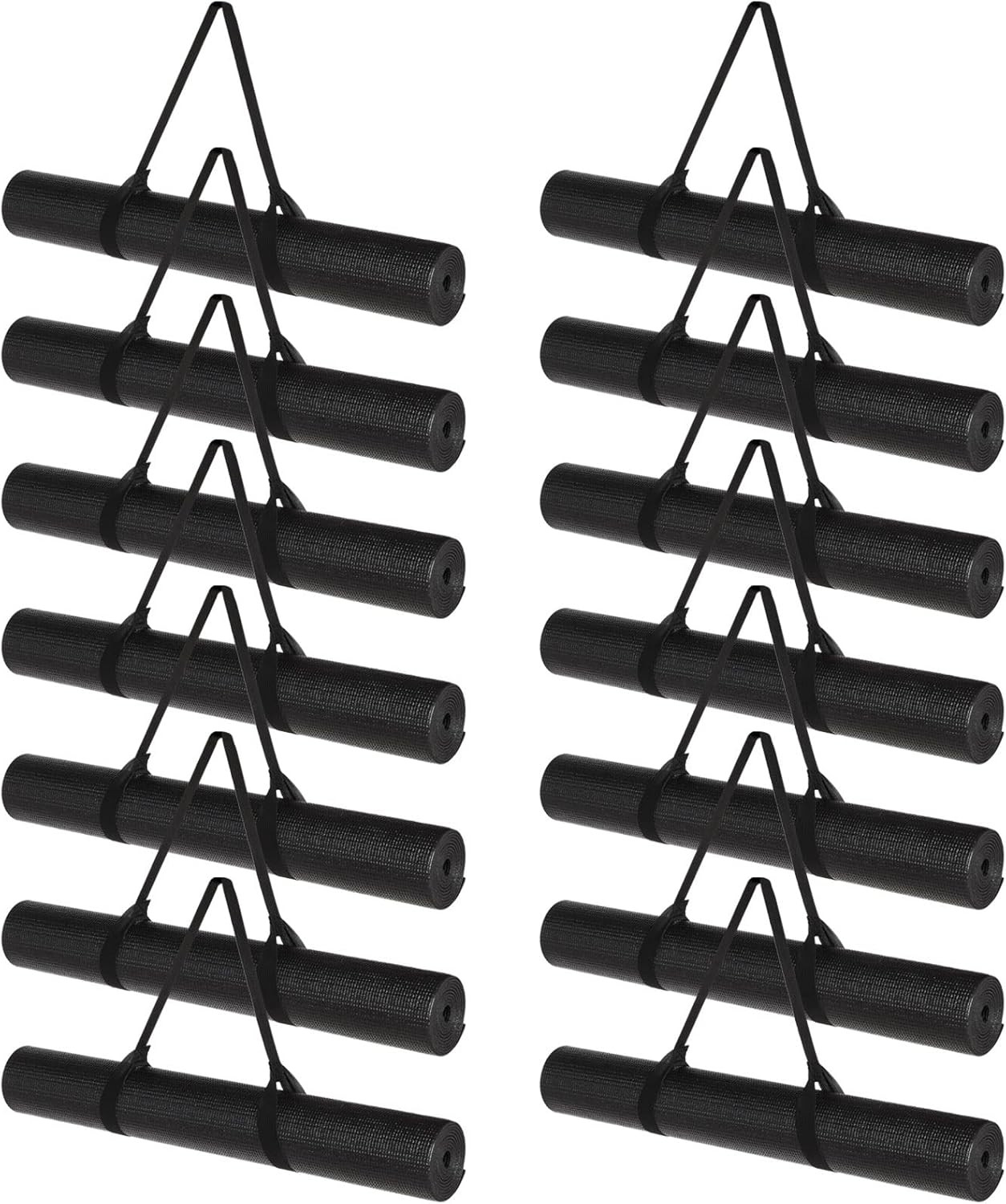 20 Pieces Exercise Yoga Mat Workout Mat with Strap 68 X 24 Inch Fitness Gym Mat
