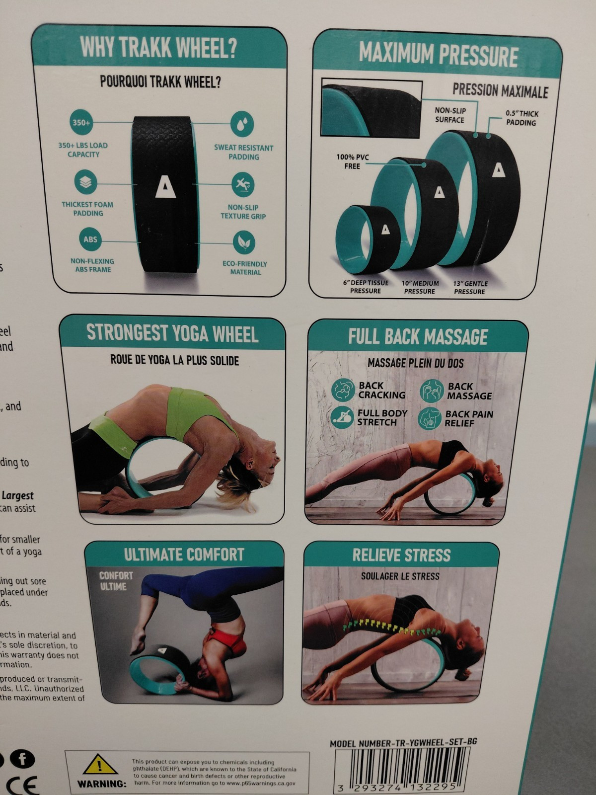 TRAKK 3in1 YOGA WHEEL SET of 3 new T-698