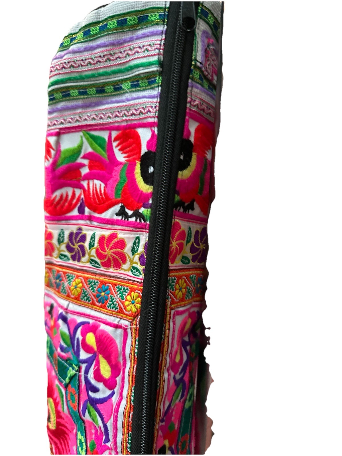 Yoga Mat Dogma Tapestry Embroidery Carrier Bag Colorful Adjustable BNWOT Nice
