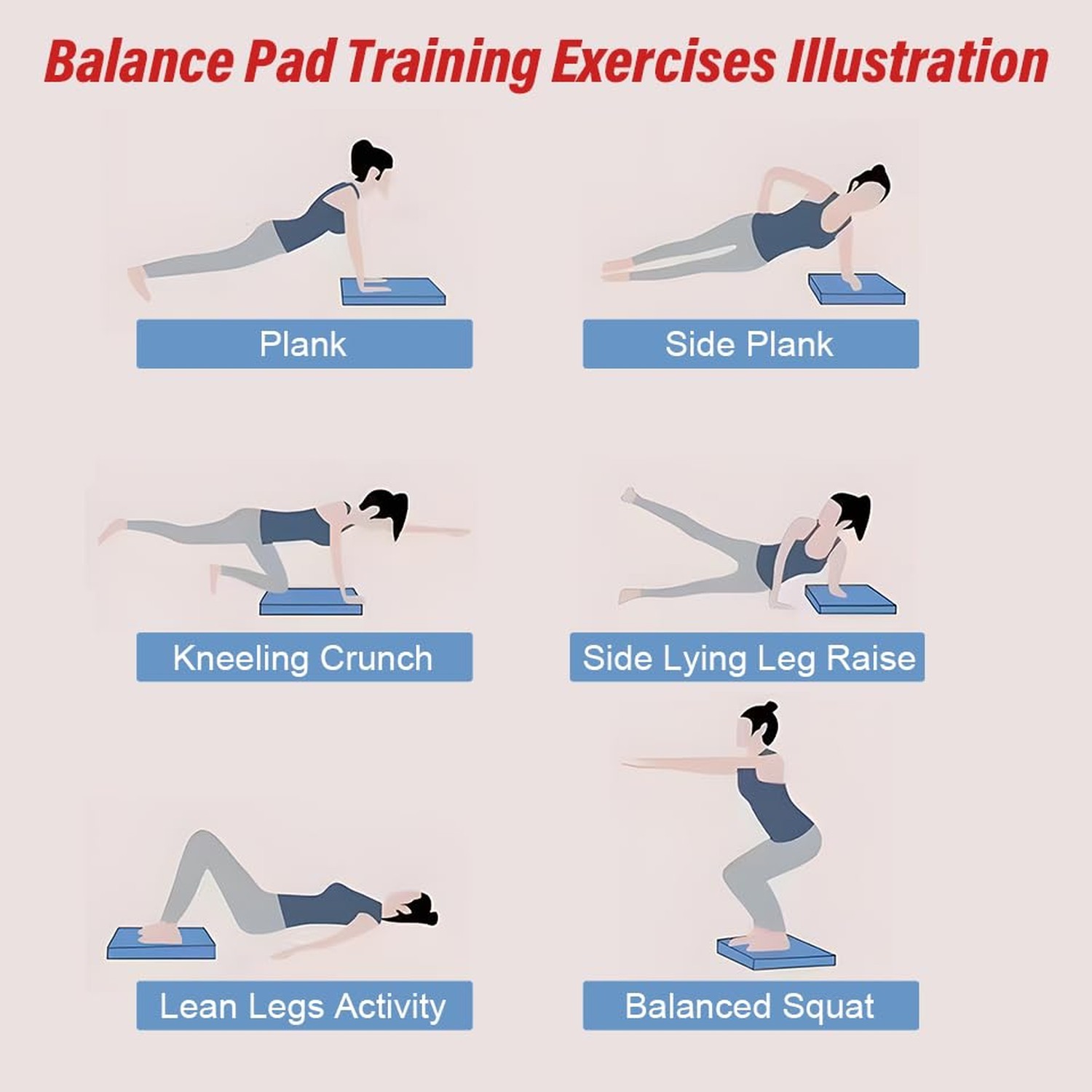 Balance Pad- Foam Balance Pad for Workout, Non-Slip & Water-Resistant Stabili…