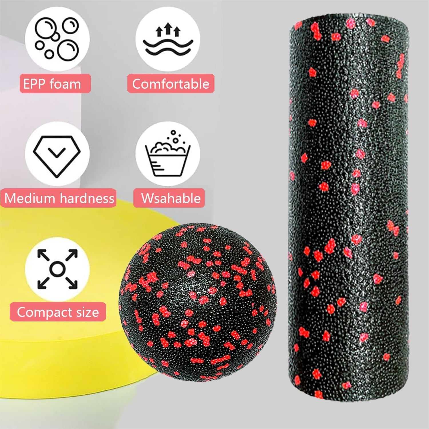 Extra Mini Foam Roller – High Density Massage Roller, Extra Small Yoga Roller…
