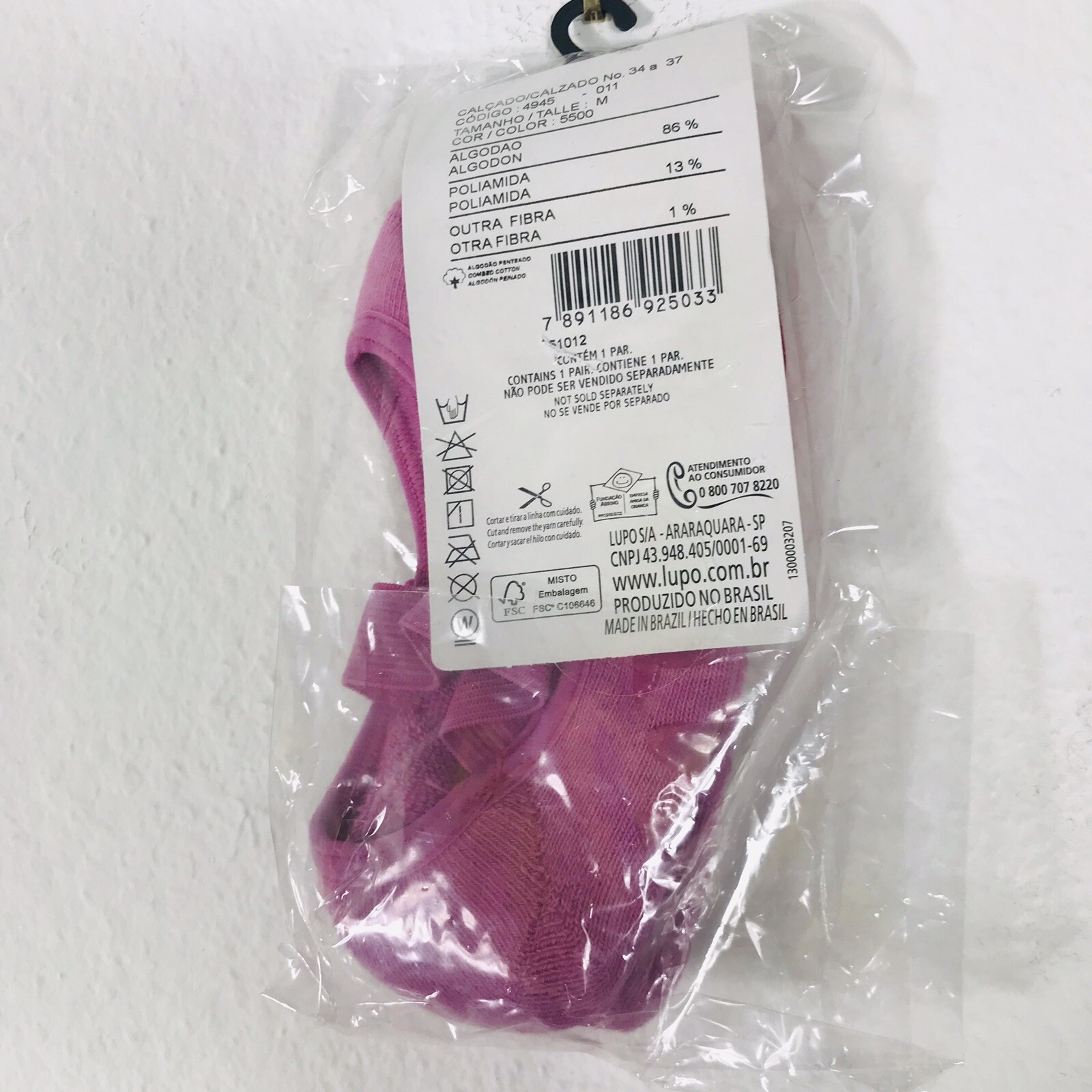 NWT Women&rsquo;s Butterfly No Slip Yoga Barre Grip Sock Size 34-37
