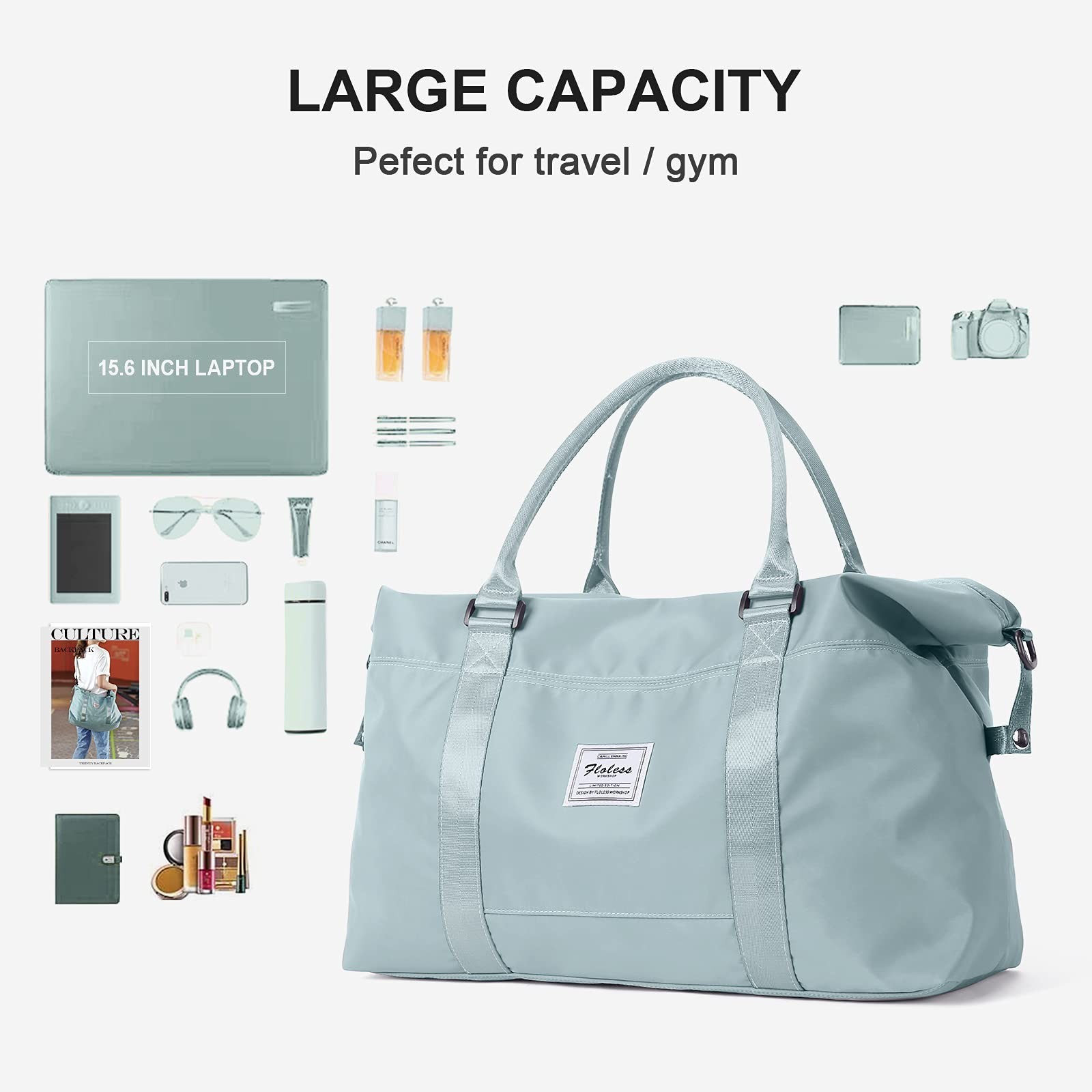 Sport Travel Duffle Bag Large Gym Tote Bag for Women, Weekender Carry on Bag …