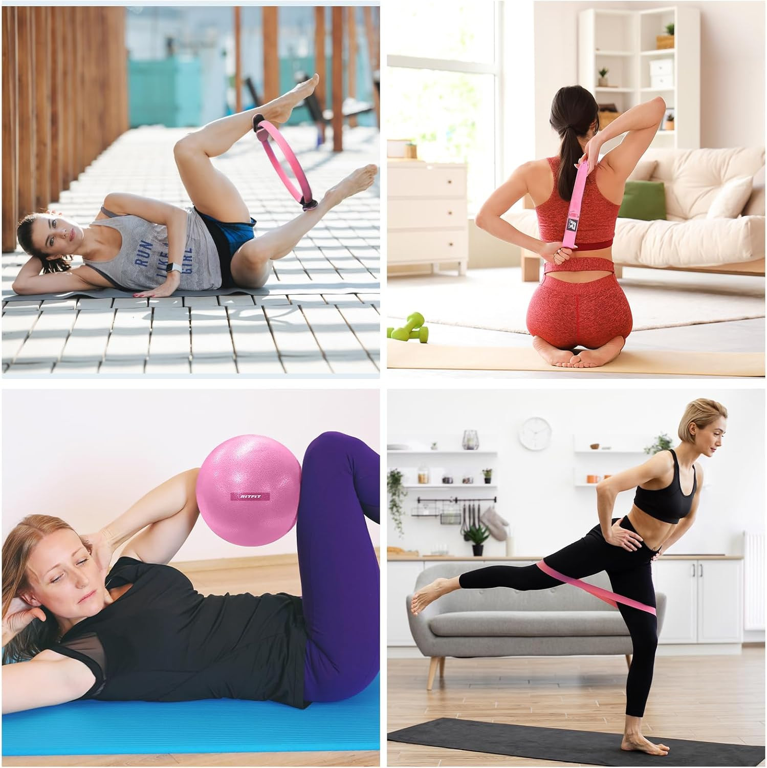 RitFit Pilates Ring Circle – 14 Inch Magic Fitness Circle for Toning Inner & Out