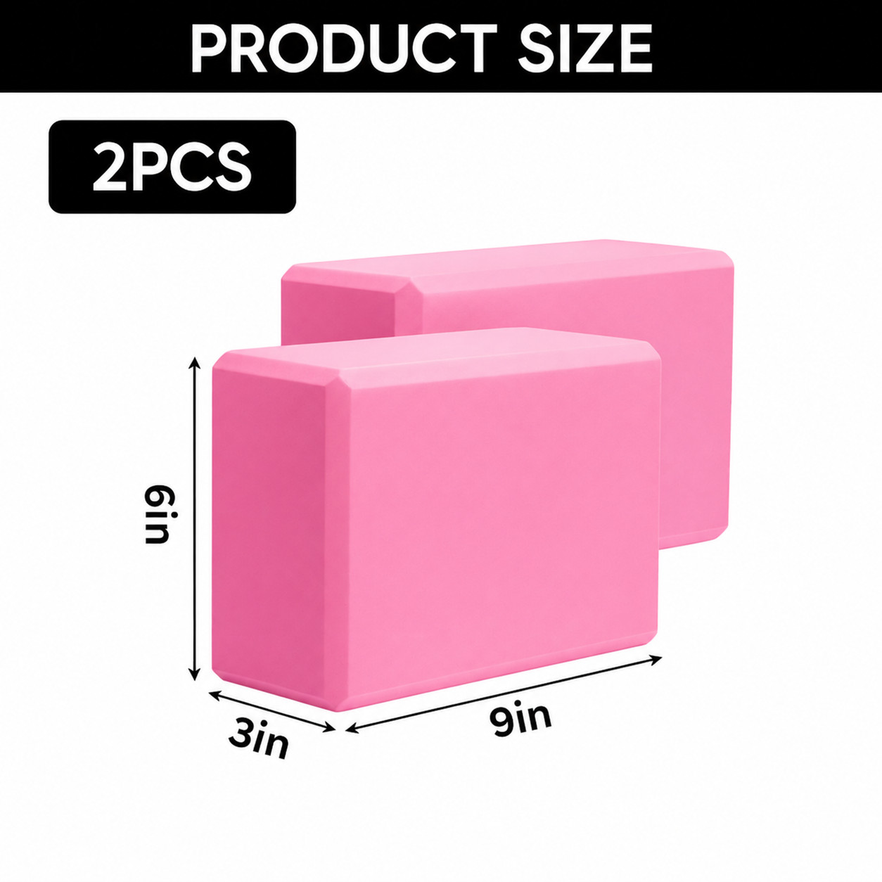 Yoga Blocks 2-Pack – High Density Foam Yoga Bricks for Balance & Stretching