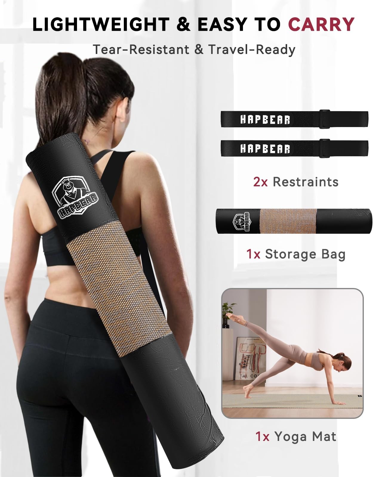 Extra Large Yoga Mat 84 »x30 »- 1/4 » Thick Natural Linen, Non-Slip Tear-Resi…