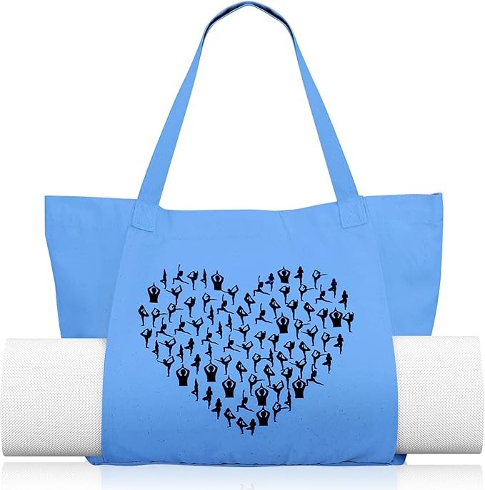 Yoga Bag for Women with Mat Carrier Canvas Pilates Tote Travel Gym Carryall